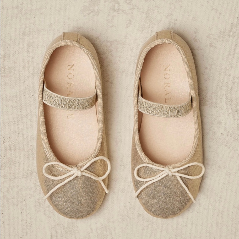 NWB Noralee Toddler Metaklic Gold Ballet Flats Size 6 Sold Out!